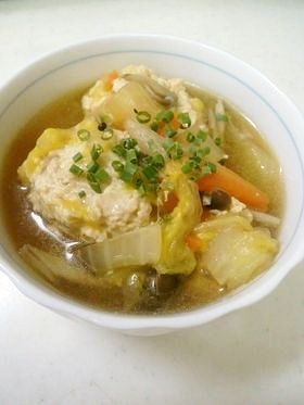 生姜たっぷり鶏団子スープ♡