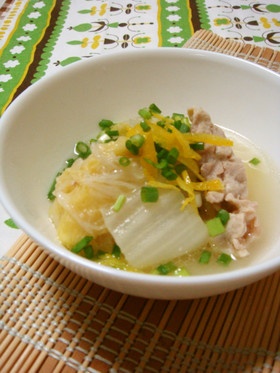 ほっこり柚子香る☆白菜と豚肉のスープ煮