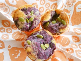 紫芋の玄米マフィン