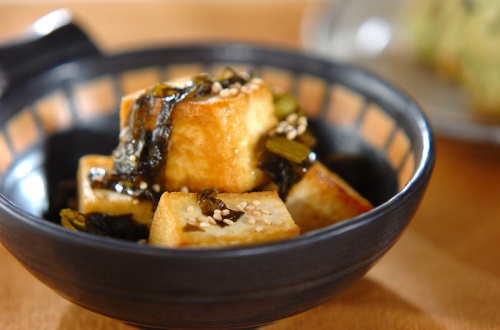 豆腐と高菜の炒め物