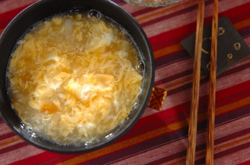 長芋と梅の卵スープ