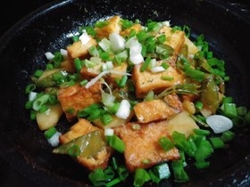 厚揚げ豆腐じゃがいも味噌マヨ炒め(簡単)