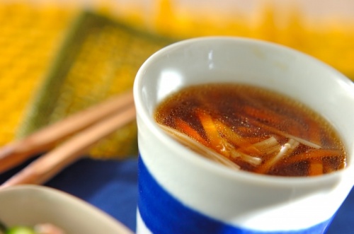 エノキとセロリの中華スープ